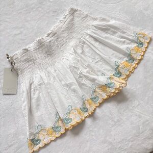 JOIE Smocked Lemon Embroidered Lounge Beach Shorts--NWT--M
